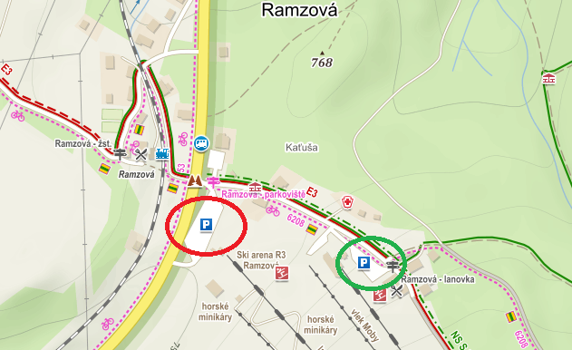 ramzova parkoviste mapa